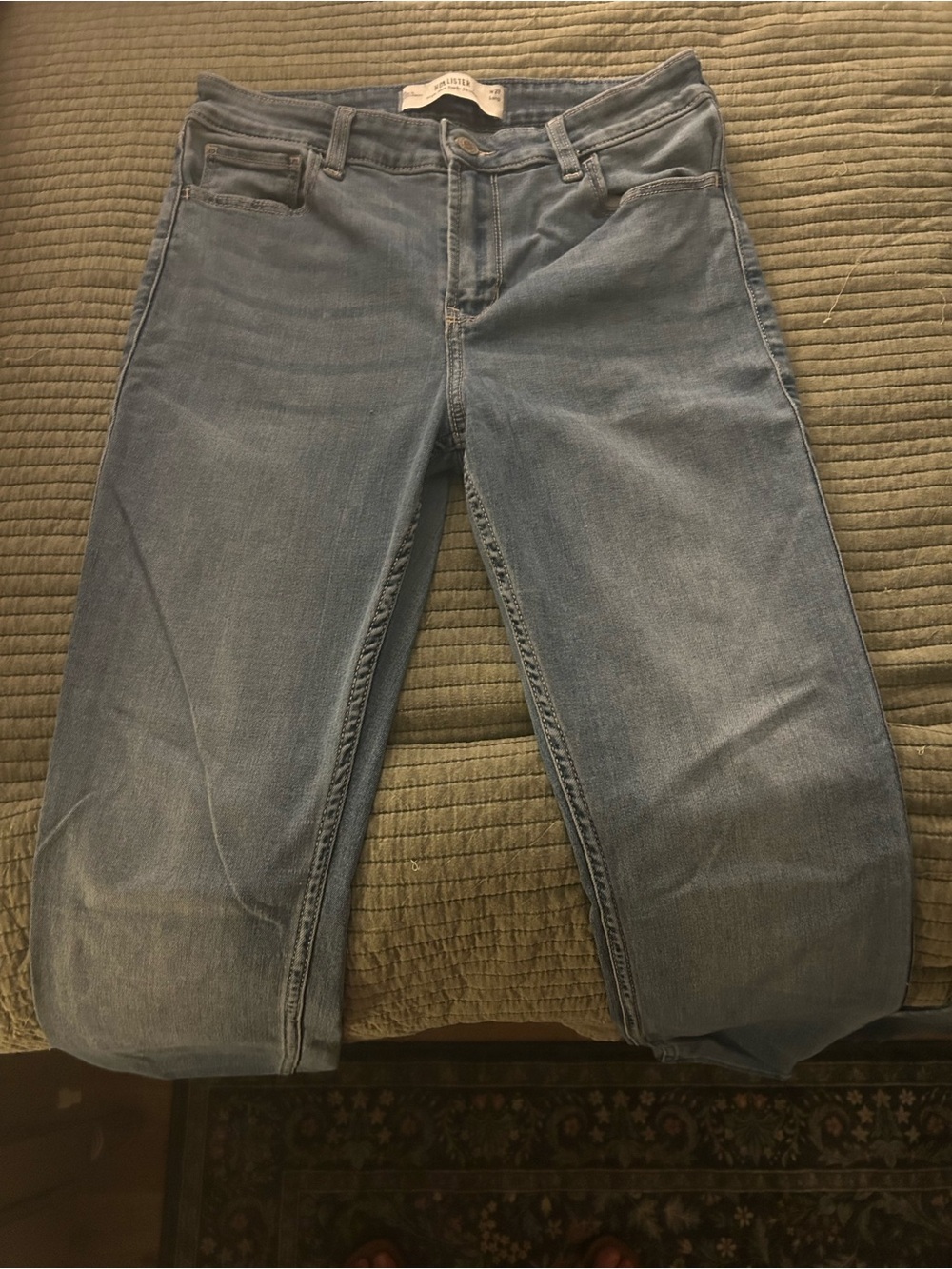 Hollister Women's Straight Leg Light Blue Jeans